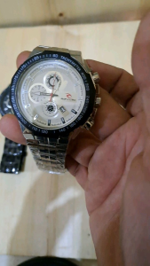 Jam Tangan Pria Sporty RC305 Tangal Aktif Strap Rantai Stainless Steel