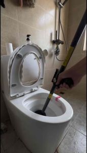 Thông bồn cầu gia đình với thiết kế hiện đại và hiệu suất cao phù hợp cho việc vệ sinh nhà tắm.