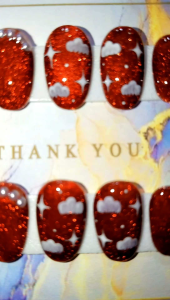 ้เล็บเจลแท้มือทรงสั้น เล็บเจลสีลูกแก้วโทนแดงm รับไซต์และทรงอื่นแจ้งที่ช่องแชท