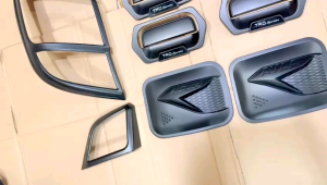 Paket Lengkap Garnish Depan Belakang Outer Handle Tank Cover Hitam Chrome Agya Ayla 2017 2020 2022