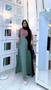Longdress Wanita By Naabil Jumbo Knit Japane // Gamis Wanita Kekinian lebaran