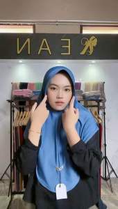 KEAN Hijab Daily Size M Bergo Hamidah Jilbab Instan Hamida Jersey Premium Kerudung Sekolah Simple Pad