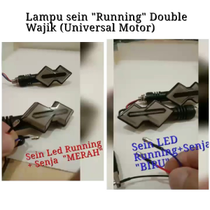 Lampu Sein Running Klx/W 175/Xsr/Rx King/Tiger/Verza/Vixion (Model Wajik) Nyala Running+Senja Harga 2 Pcs