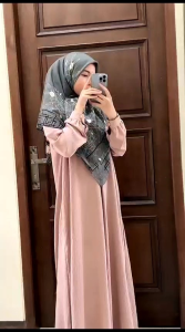 Terbaruuu Basic Abaya Crinkle airflow/Abaya polos simple cantik