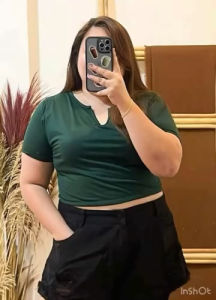Plus Size Notch Crop Top with Sleeve - NOTCH