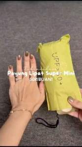 LRMS Payung Lipat Anti UV UPF 50+ Motif Polos Folding Umbrella Ultra Violet Payung Tabir Surya Hujan atau Panas Free Pouch