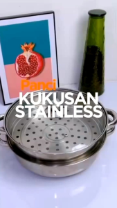 Panci Steamer Stainless 2 Tingkat - Panci Kukus 2 Susun