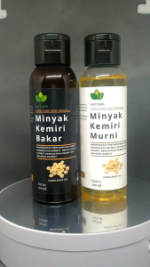 Nature Minyak Kemiri Bakar/Murni 100% Asli Original Penumbuh/Penyubur/Perawatan Rambut Bayi & Dewasa 100ml