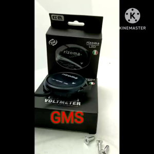 Voltmeter bulat rizoma plus USB nyala LED biru merah Universal Motor