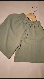 celana pendek anak perempuan variasi pita usia 4-12thn bahan cringkel airflow nyaman adem