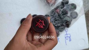 quân cờ tướng gỗ trắc gỗ hương đục nổi 4cm dày 16cm