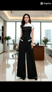 Thời Trang Thiết Kế E.Xinh.Thời trang công sở thanh lịch sang chảnh.Set công sở Áo kiểuáo công sởáo sơ miQuần ống rộng xếp ly tôn dáng.Phù hợp đi làm đi chơi đi tiệc...
