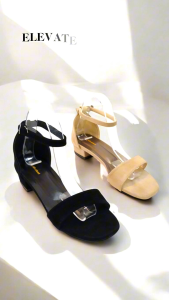 Bryan Shanon Suede Chunky Heels Tahu 3cm Suede Dove Glossy Oversize Bigsize Jumbo 36-40 41 42 43