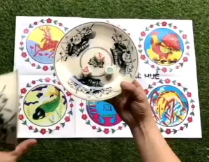 Bộ đồ chơi Bầu Cua Tôm Cá hạt bằng đá