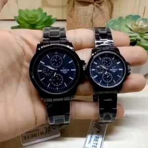 Jam Tangan Couple Pasangan Pria & Wanita Stainless Tahan Air