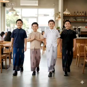 sarko setelan anak sarung dan Koko bordir 2-12tahun