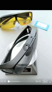 Large Frame Clip on Fit Over Sunglasses ( Matt Black)