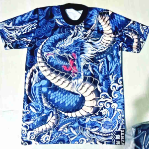 Kaos Pria Terbaru 2023: Jersey Naga Full Printing & Custom Nama & Logo