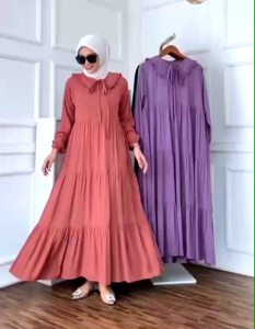 Gamis Rayon Polos & Midi Dress Rayon Susun: Pilihan Pakaian Wanita Premium
