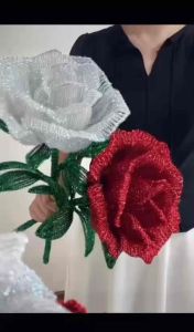 Kẽm kim tuyến  kẽm xù ( bó 90_100 sợi ) tạo hình  làm hoa trang trí