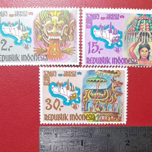 Koleksi Prangko kuno Indonesia lawas 3 Pcs Seri Pariwista 1969 UN USED