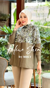 (9) MDLY RALINE  Baju Kemeja wanita katun bordir Raline Shirt by Mdly. Nazra Sha