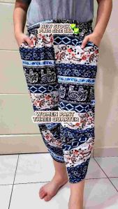 Women Batik Pant 3XL Three Quarter Plus Size