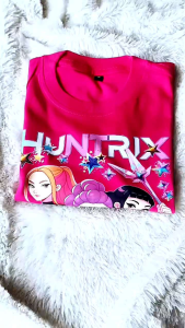 Atasan Kaos Baju Lengan Panjang Huntrix Kpop Demon Hunters Anak Perempuan 1-10 Tahun Kaos Anak Tangan Panjang Katun 30s