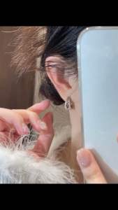 (Bebas beli 2 dapat bonus) COD A18 Anting bulat simple mewat warna sliver cakep titanium wanita Korea anti karat anti luntur