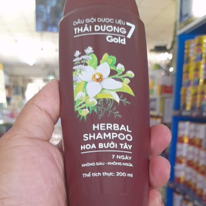 Chai 200ml dầu gội dược liệu Thái Dương 7 gold Hoa bưởi Tây