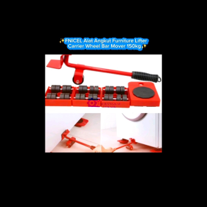 FNICEL Alat Angkut Furniture Lifter Carrier Wheel Bar Mover 150kg - FTS30 - Red