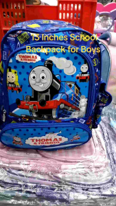13 Inches Thomas & Friends Blue Backpack for Kids with Thomas the Tank Engine Design and Multiple Pockets