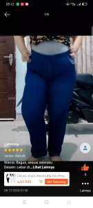 PROMO JUMBO TERMURAH JEANS TERBARU WANITA/PINGGANG KARET/UK 27 SAMPAI 44 MUAT HINGGA BB 120 KG/BAYAR DITEMPAT