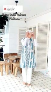 Vest Batik Wanita Outer kekinian