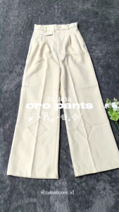 Celana Kulot Oro Pants Knit Premium Celana Highwaist Korean Style Viral