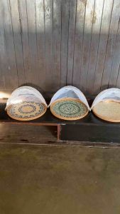 กระด้งมุ้งครอบ ถาด หวายแท้ ฝังเปลือกหอย เกรดพรีเมี่ยม สวยหรู ไม่เหมือนใคร