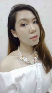 Ririn Colorful Flowery Necklace Kalung Bunga Hijab Friendly Warna Warni Pearl Mutiara Kalung Pesta Wanita Kondangan