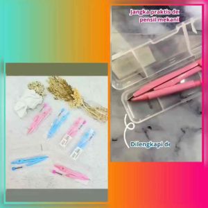 (FREE ISI PENSIL & BOX) JANGKA PENSIL MEKANIK / JANGKA WARNA PASTEL / JANGKA SEKOLAH / COMPASS PENSIL ROUND GEOMETRY / SQZ7342