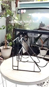 Rak cobek 2 in 1 multifungsi / dudukan cobek ulekan dan talenan kokoh kuat