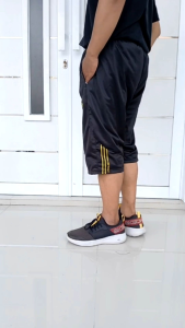 Celana Pendek 3/4 Pria Wanita Dewasa Saku Resleting Bahan Lotto Premium - Celana Sports Dan Olahraga