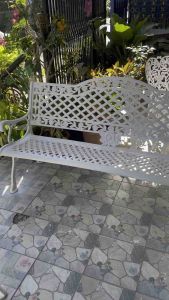 ชิงช้าอัลลอย สีดำ ทนแดดและฝน ไม่ขึ้นสนิม วางกลางแจ้ง