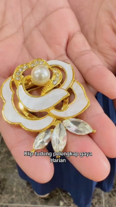 ZK Jewellery 1pc Kerongsang Klip Tudung Premium Rose Clip Brooch Hijab Muslimah K3536