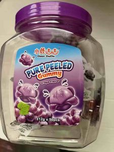 Pure peeled gummy grape flavour 100pcs in 1 pack (repack ) halal