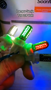 (2 biji ) LAMPU LED COLOK SEIN T10 48MATA RGB KEDIP BERPUTAR FLASH