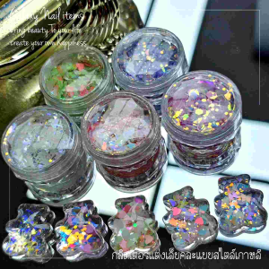 กลิตเตอร์แต่งเล็บแบบคละ สไตล์เกาหลี🇰🇷: กลิตเตอร์แต่งเล็บแบบคละ สไตล์เกาหลี🇰🇷