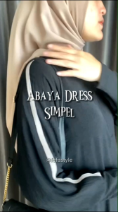 Dress Abaya Polos / Gamis syari / Abaya Turkey - Ghania Abaya by fefastyle