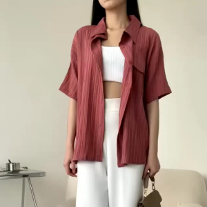 SONG SHIRT KOREAN KEMEJA WANITA LENGAN PENDEK OVERSIZE