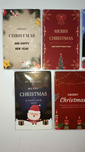 Merry Christmas Themed V2 ATM Size Fridge Magnets | Portrait | Christmas Souvenir Giveaway Decor Gift