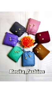 mukena dewasa traveling 2in1 mini pouch parasut Korea