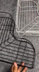 Rak sudut kamar mandi tempel dinding keramik rak dapur besi serbaguna tanpa paku